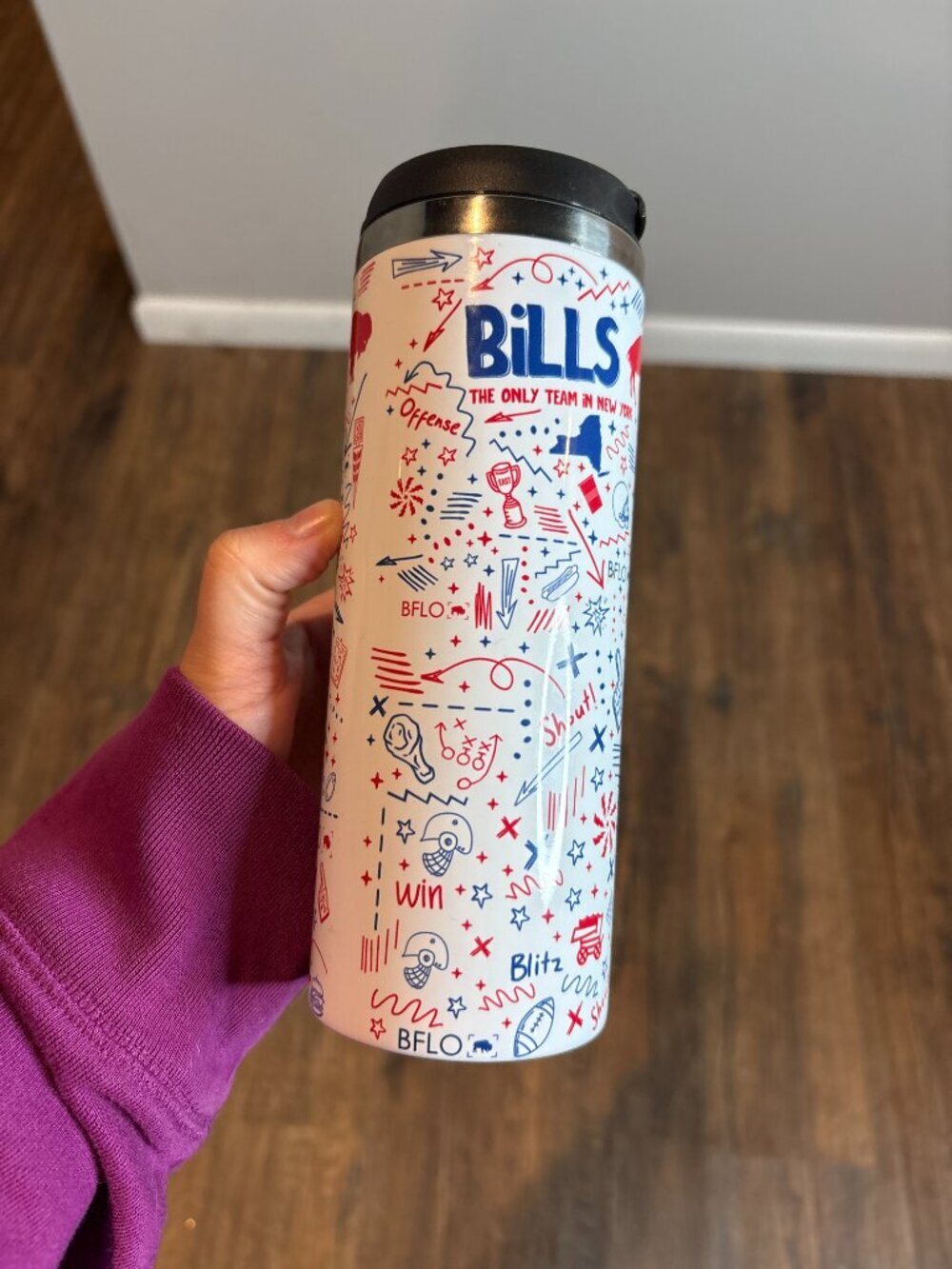 Buffalo Bills logo grafitti hot drink tumbler - Picture 2 of 2
